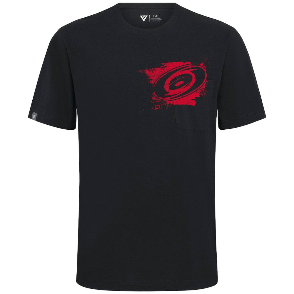 NHL Black Carolina Hurricanes Levelwear Focal Blasted T-Shirt