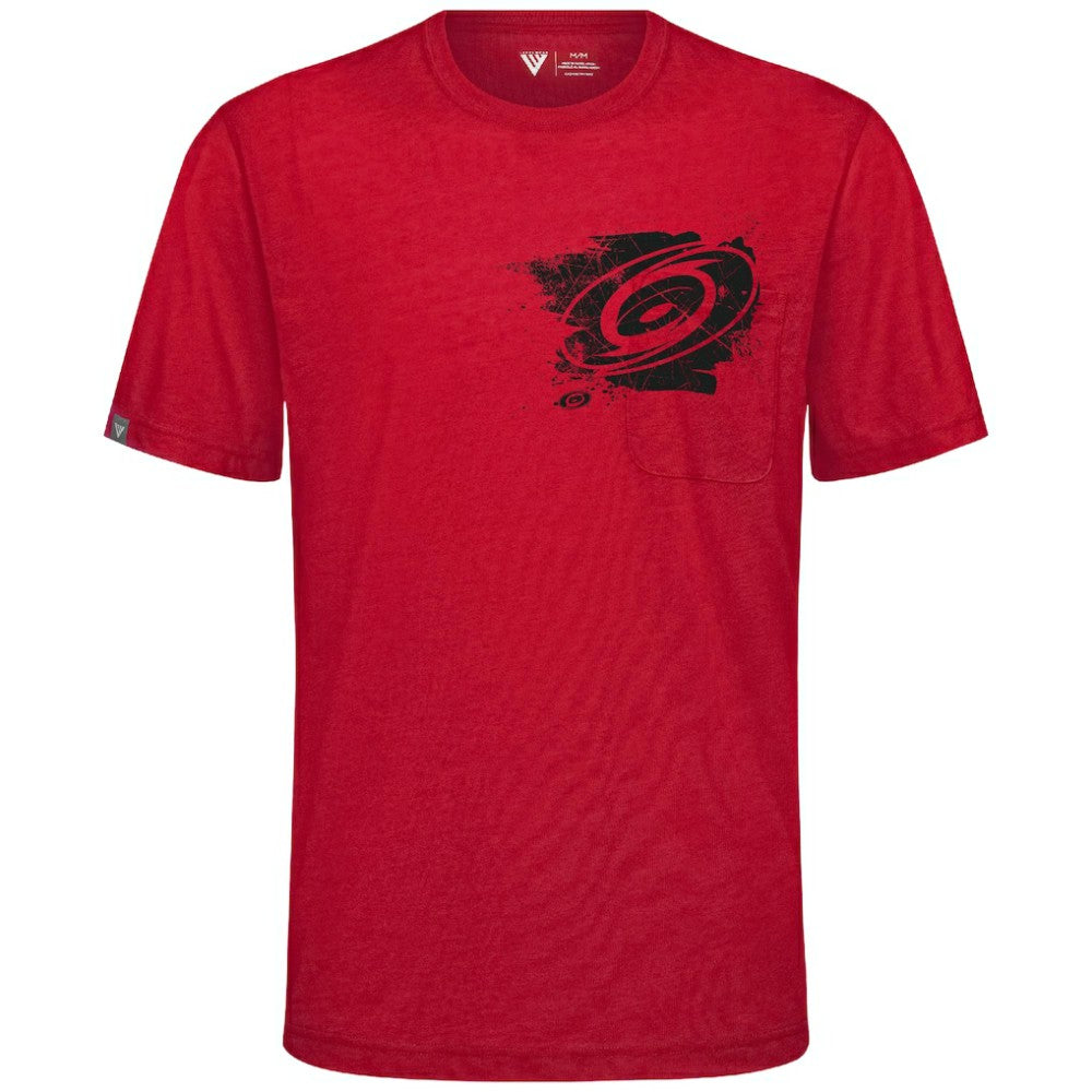 NHL Red Carolina Hurricanes Levelwear Focal Blasted T-Shirt