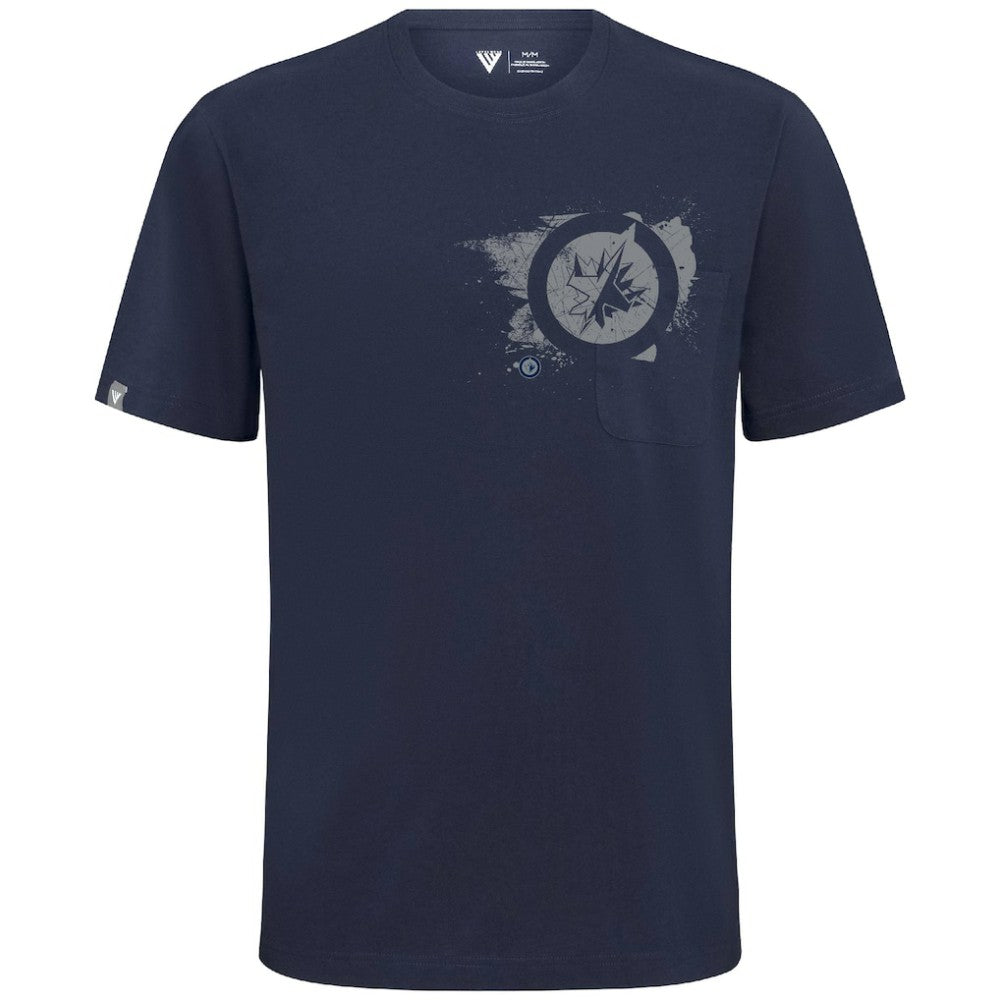 NHL Navy Winnipeg Jets Levelwear Focal Blasted T-Shirt