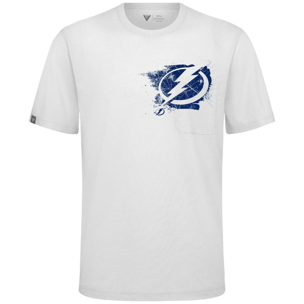 NHL White Tampa Bay Lightning Levelwear Focal Blasted T-Shirt