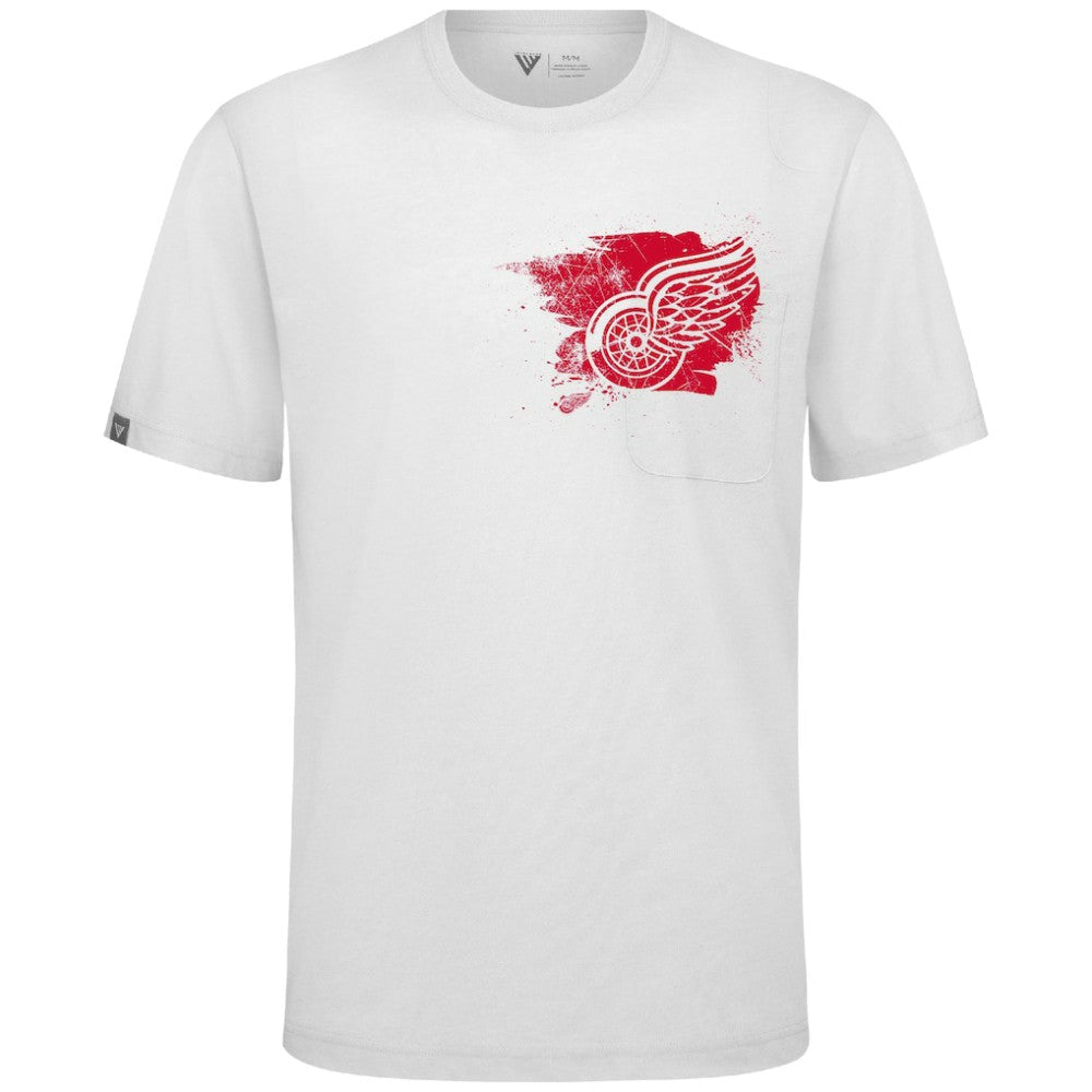 NHL White Detroit Red Wings Levelwear Focal Blasted T-Shirt
