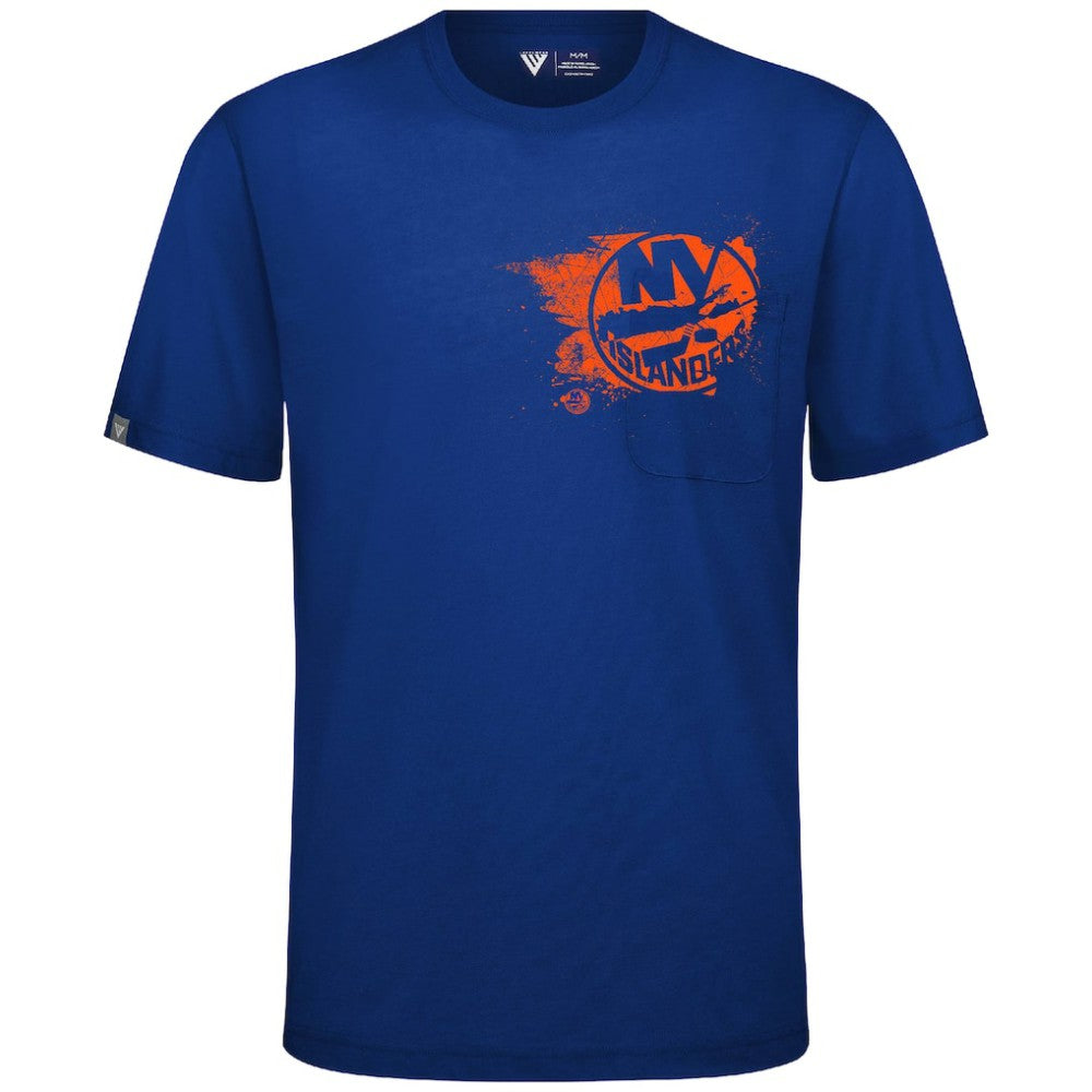 NHL Royal New York Islanders Levelwear Focal Blasted T-Shirt