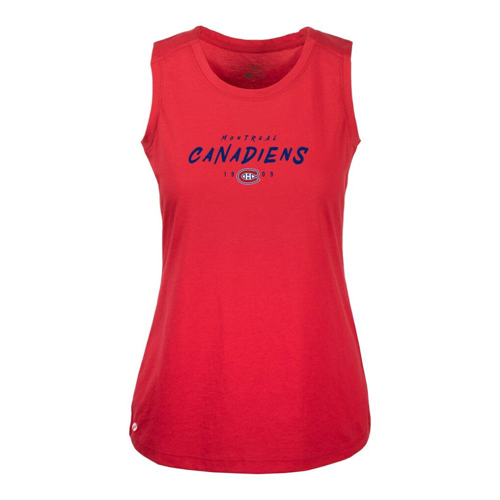 NHL Red Montreal Canadiens Levelwear Women's Macy Scratched Tank Top