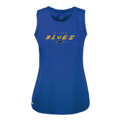 NHL Royal St. Louis Blues Levelwear Women's Macy Scratched Tank Top