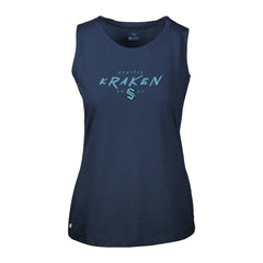 NHL Deep Sea Blue Seattle Kraken Levelwear Women's Macy Scratched Tank Top