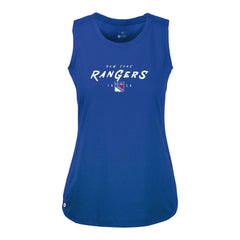NHL Royal New York Rangers Levelwear Women's Macy Scratched Tank Top