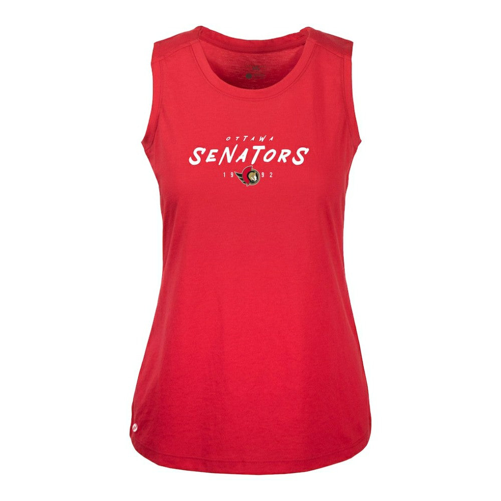 NHL Red Ottawa Senators Levelwear Women's Macy Scratched Tank Top