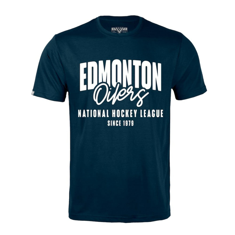 NHL Navy Edmonton Oilers Levelwear Richmond Response T-Shirt