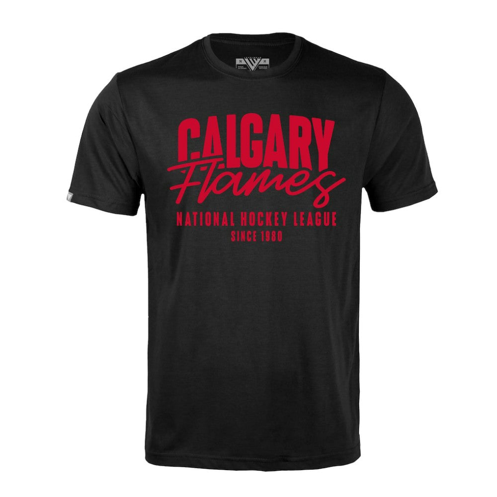 NHL Black Calgary Flames Levelwear Richmond Response T-Shirt