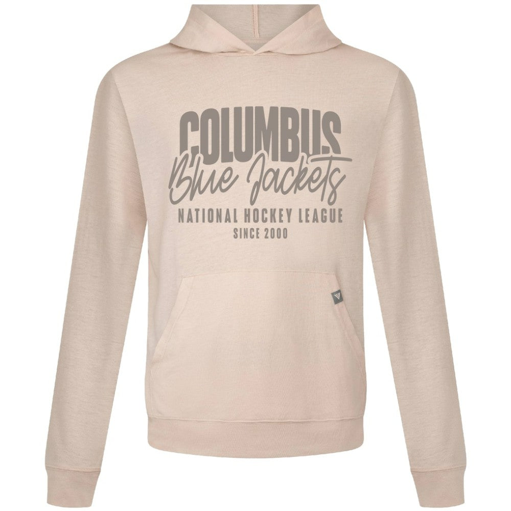 NHL Khaki Columbus Blue Jackets Levelwear Relay Response Pullover Hoodie