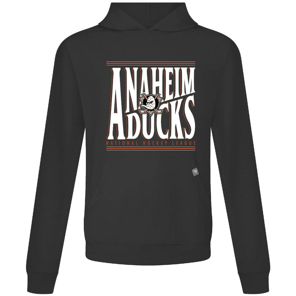 NHL Black Anaheim Ducks Levelwear Relay Powerhouse Pullover Hoodie