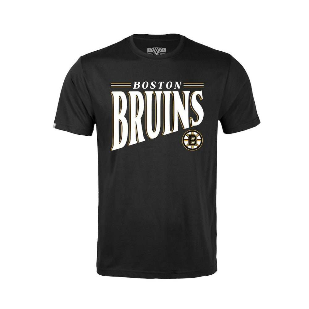 NHL Black Boston Bruins Levelwear Youth Little Richmond Tally T-Shirt