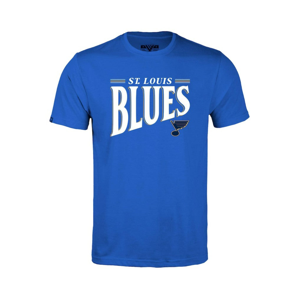 NHL Royal St. Louis Blues Levelwear Youth Little Richmond Tally T-Shirt