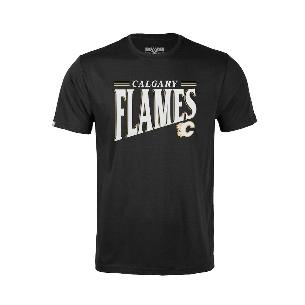 NHL Black Calgary Flames Levelwear Youth Little Richmond Tally T-Shirt