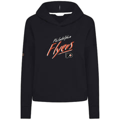 NHL Black Philadelphia Flyers Levelwear Women's Sweet Sizzle Tri-Blend Cropped Pullover Hoodie