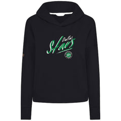 NHL Black Dallas Stars Levelwear Women's Sweet Sizzle Tri-Blend Cropped Pullover Hoodie