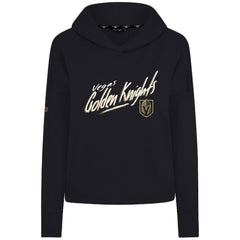 NHL Black Vegas Golden Knights Levelwear Women's Sweet Sizzle Tri-Blend Cropped Pullover Hoodie