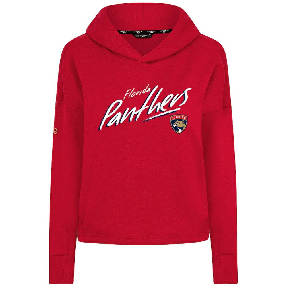 NHL Red Florida Panthers Levelwear Women's Sweet Sizzle Tri-Blend Cropped Pullover Hoodie