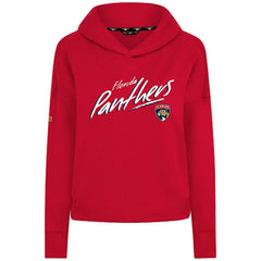 NHL Red Florida Panthers Levelwear Women's Sweet Sizzle Tri-Blend Cropped Pullover Hoodie