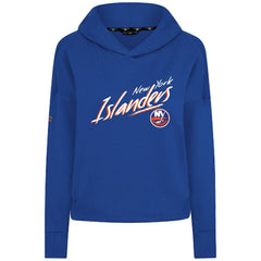 NHL Royal New York Islanders Levelwear Women's Sweet Sizzle Tri-Blend Cropped Pullover Hoodie