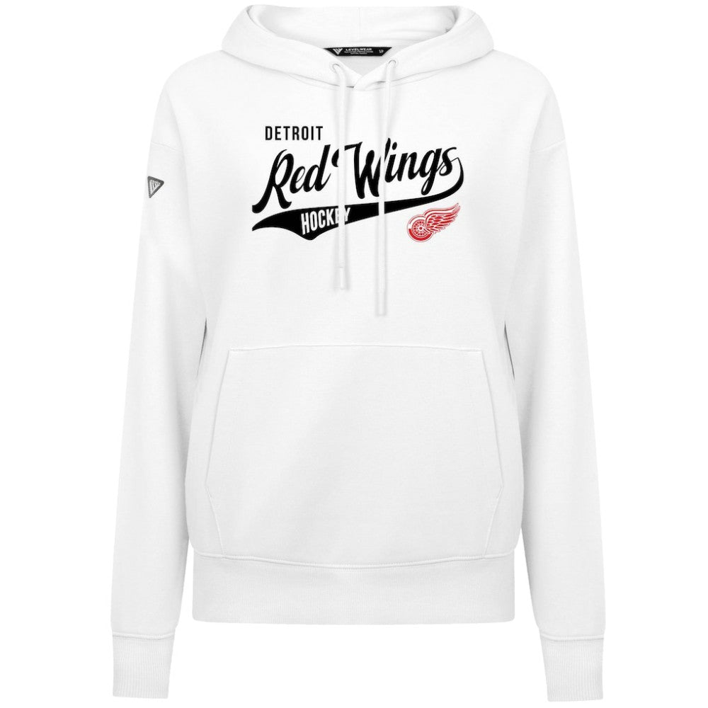 NHL White Detroit Red Wings Levelwear Women's Adorn Glide Pullover Hoodie