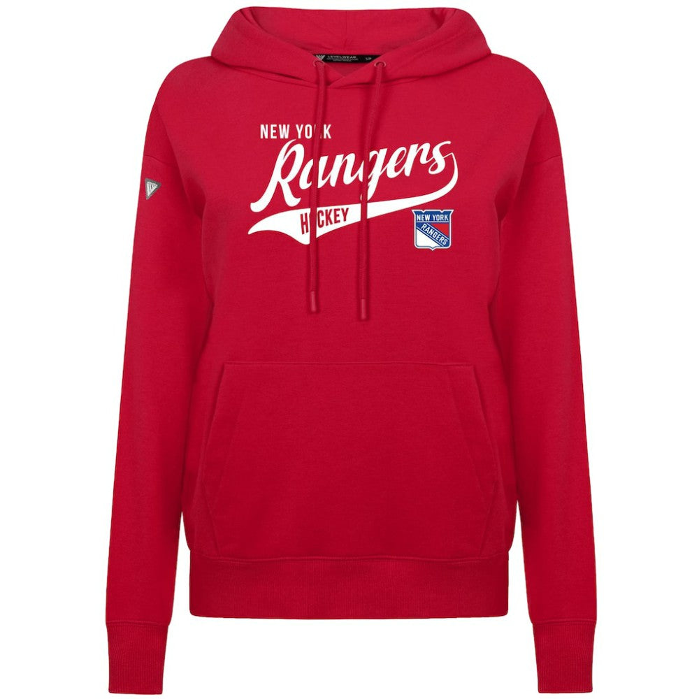 NHL Red New York Rangers Levelwear Women's Adorn Glide Pullover Hoodie