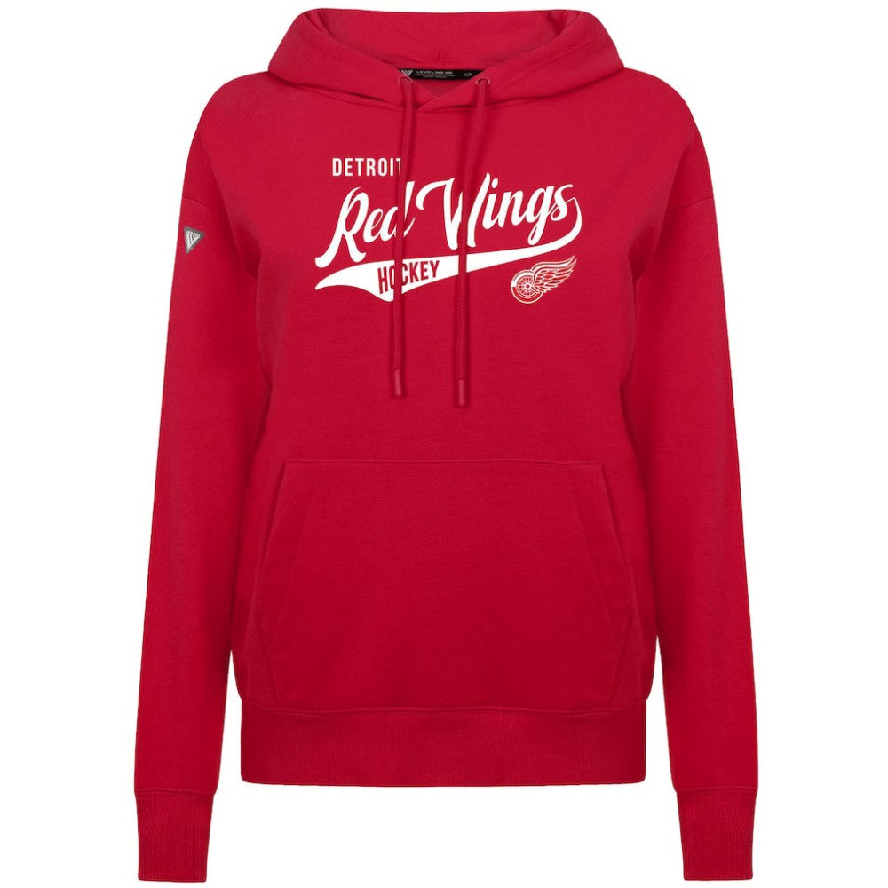 NHL Red Detroit Red Wings Levelwear Women's Adorn Glide Pullover Hoodie