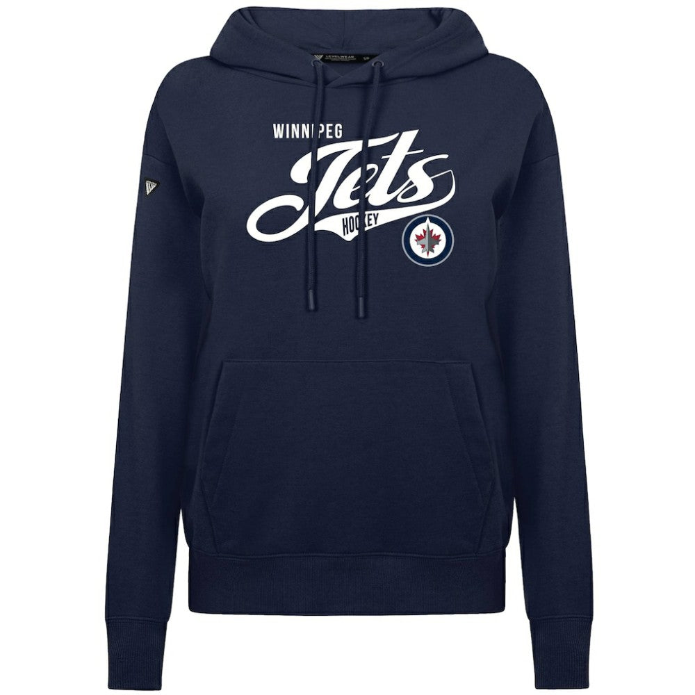 NHL Navy Winnipeg Jets Levelwear Women's Adorn Glide Pullover Hoodie