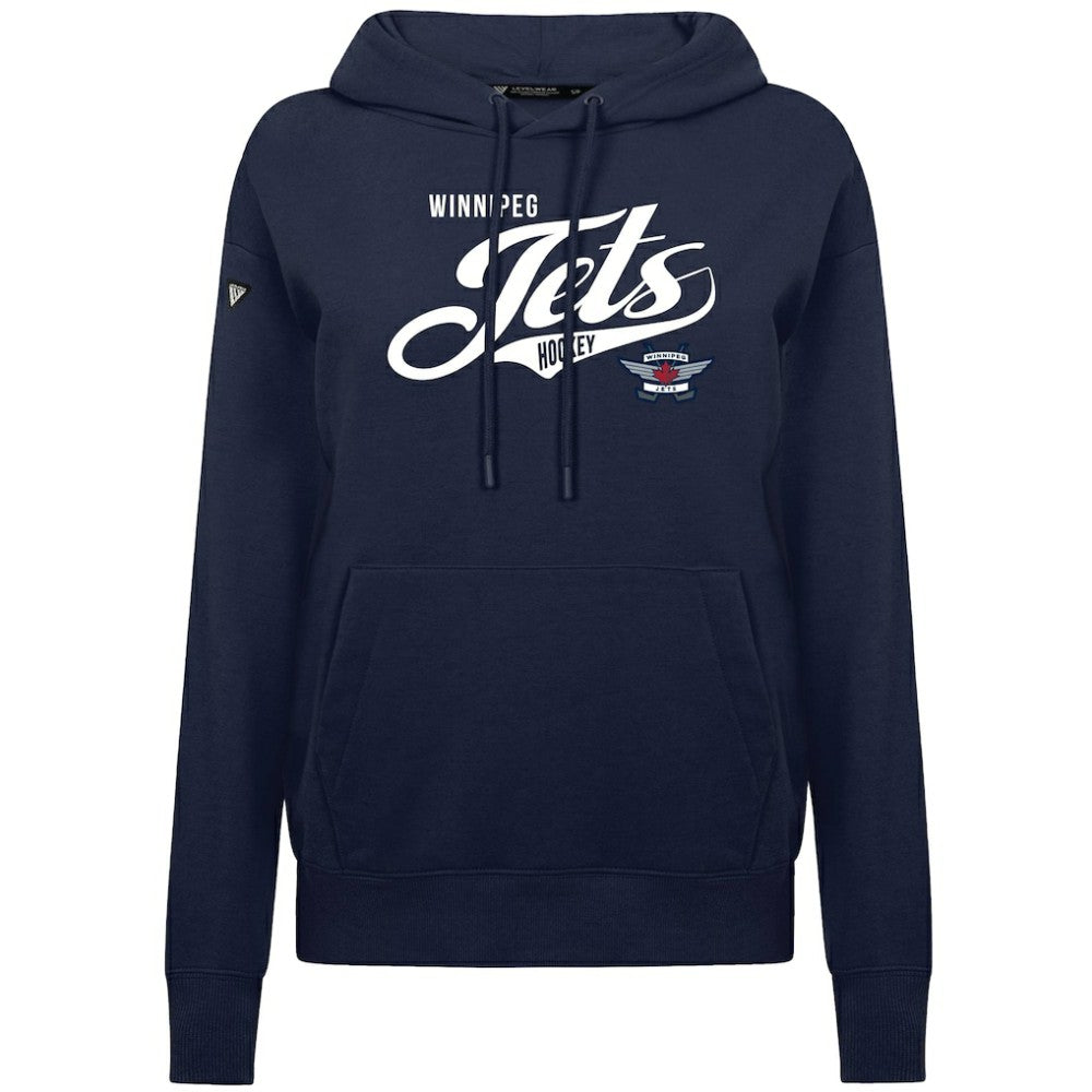 NHL Navy Winnipeg Jets Levelwear Women's Adorn Glide Pullover Hoodie