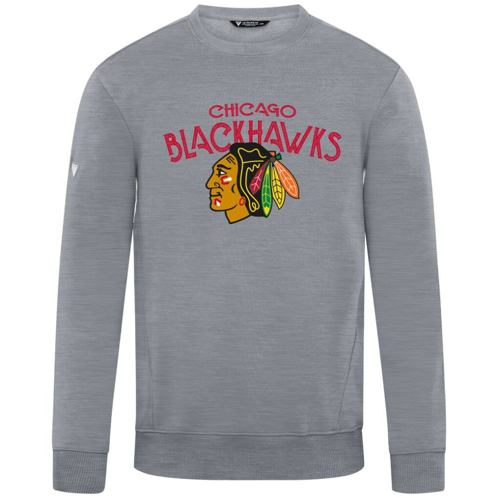 NHL Gray Chicago Blackhawks Levelwear Zane Mission Sweatshirt