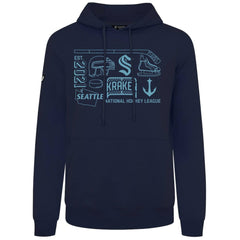 NHL Deep Sea Blue Seattle Kraken Levelwear Podium Campaign Pullover Hoodie