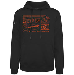 NHL Black Philadelphia Flyers Levelwear Podium Campaign Pullover Hoodie