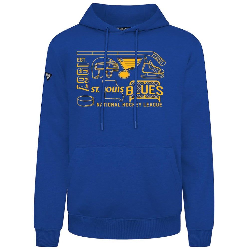NHL Royal St. Louis Blues Levelwear Podium Campaign Pullover Hoodie