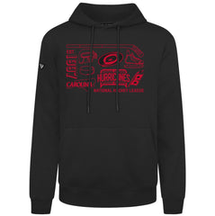 NHL Black Carolina Hurricanes Levelwear Podium Campaign Pullover Hoodie