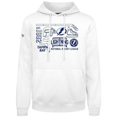 NHL White Tampa Bay Lightning Levelwear Podium Campaign Pullover Hoodie