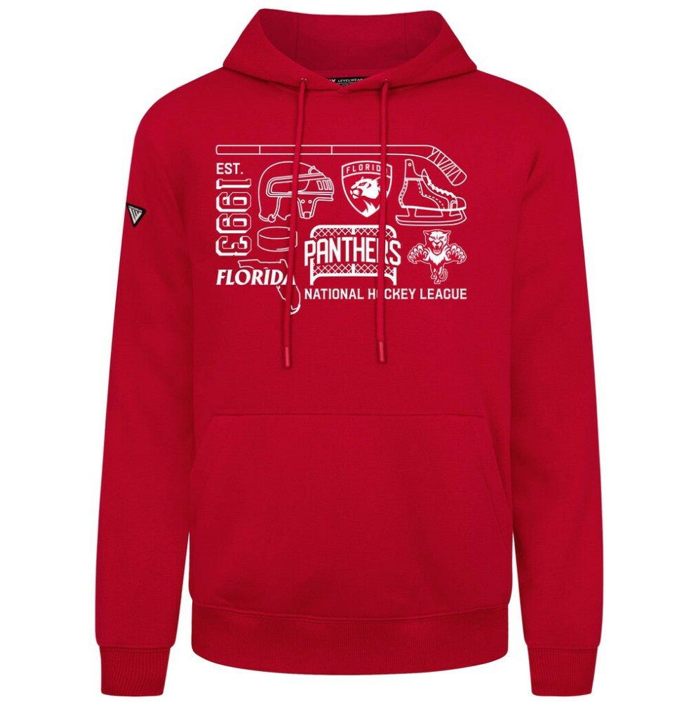 NHL Red Florida Panthers Levelwear Podium Campaign Pullover Hoodie