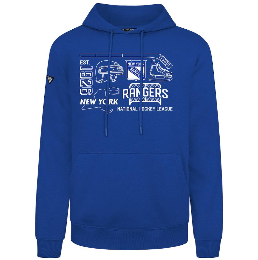 NHL Royal New York Rangers Levelwear Podium Campaign Pullover Hoodie
