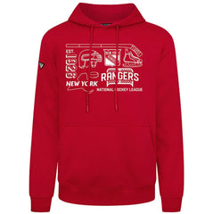 NHL Red New York Rangers Levelwear Podium Campaign Pullover Hoodie