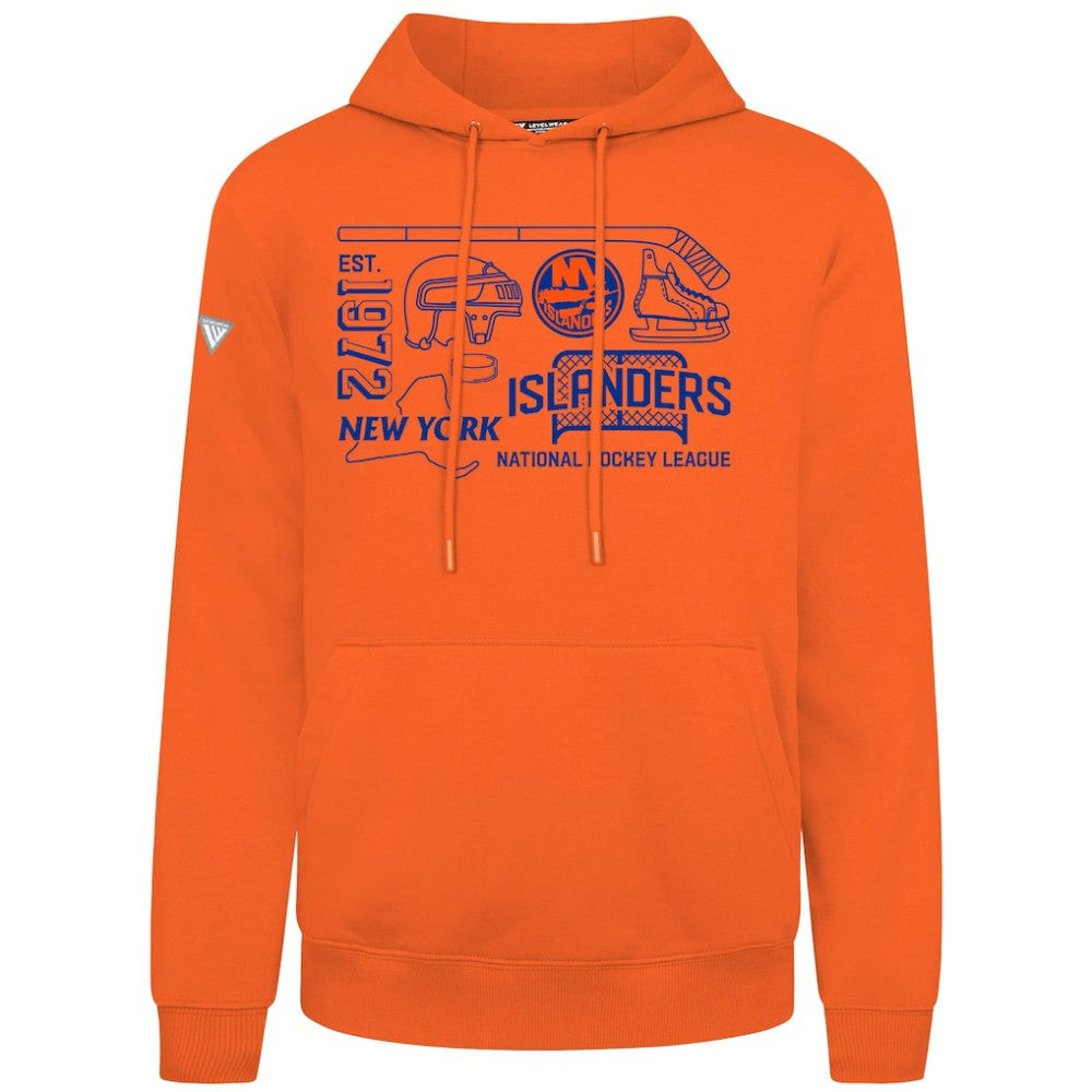 NHL Orange New York Islanders Levelwear Podium Campaign Pullover Hoodie