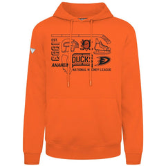 NHL Orange Anaheim Ducks Levelwear Podium Campaign Pullover Hoodie