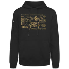 NHL Black Ottawa Senators Levelwear Podium Campaign Pullover Hoodie