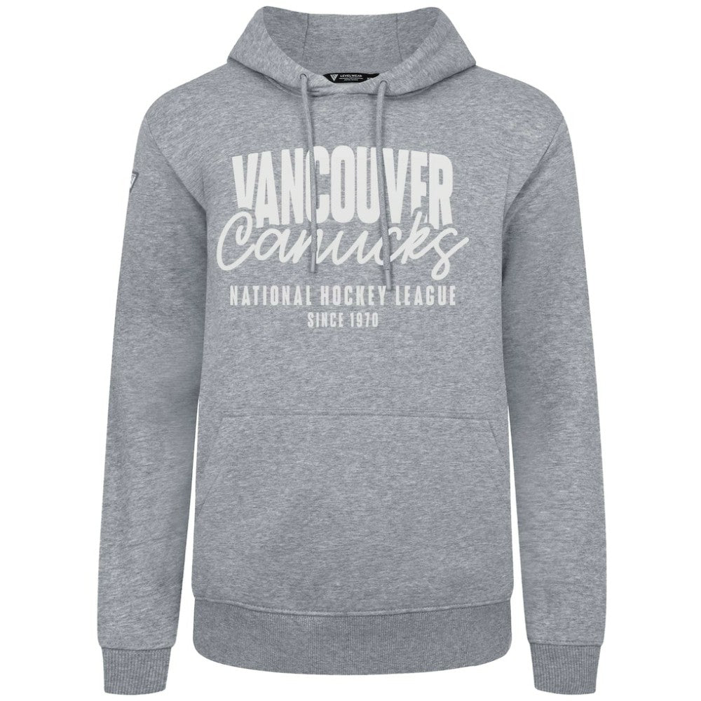 NHL Gray Vancouver Canucks Levelwear Podium Response Pullover Hoodie