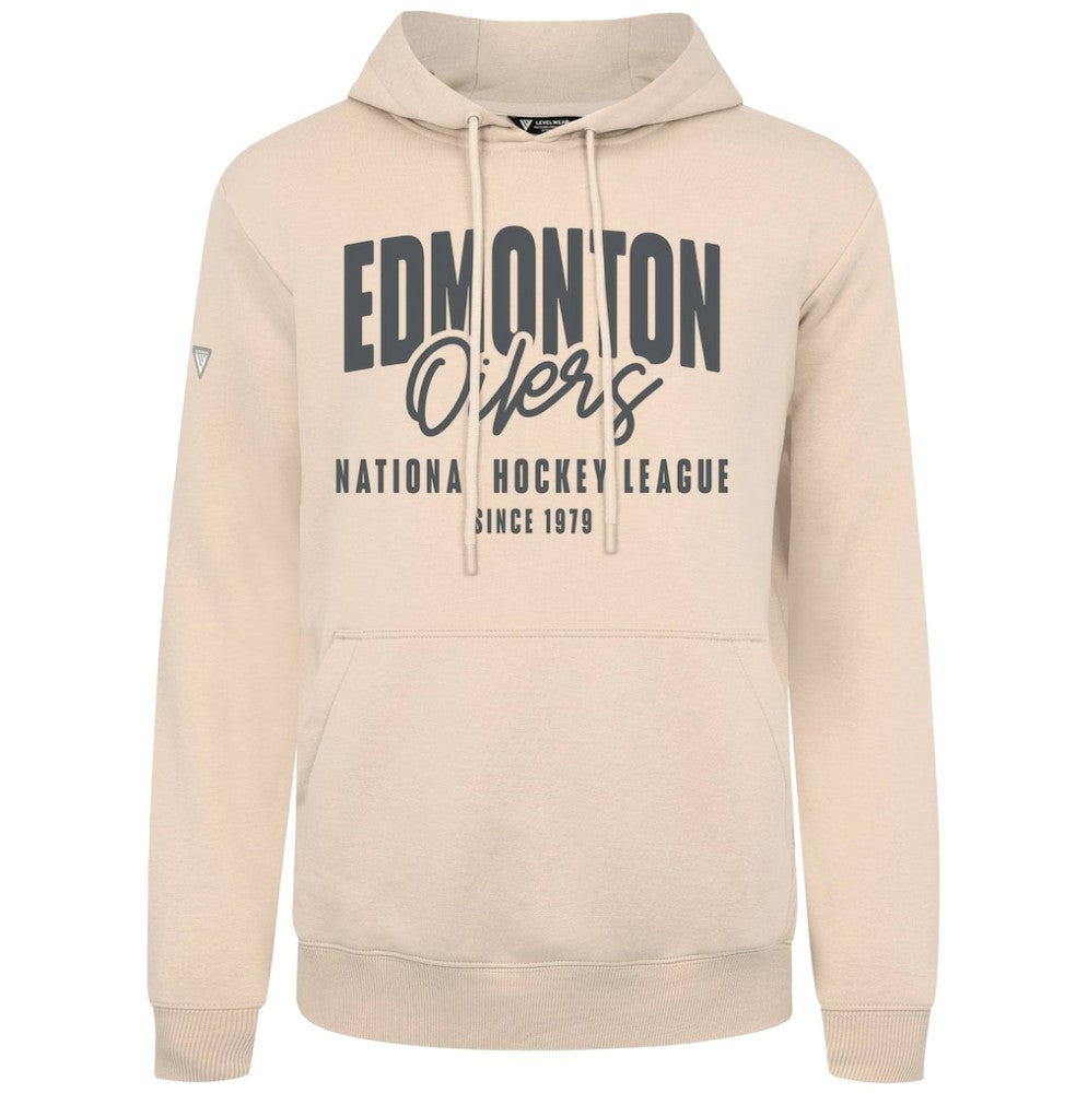 NHL Khaki Edmonton Oilers Levelwear Podium Response Pullover Hoodie