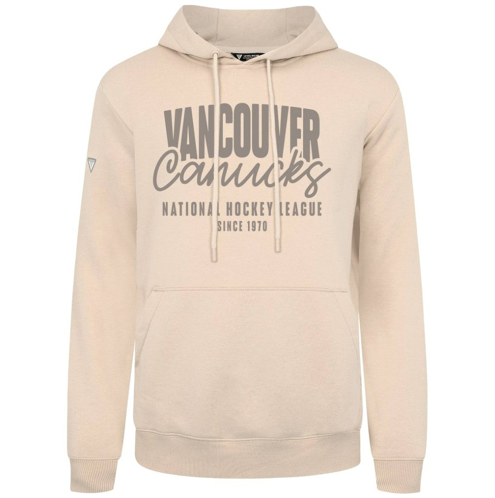NHL Khaki Vancouver Canucks Levelwear Podium Response Pullover Hoodie