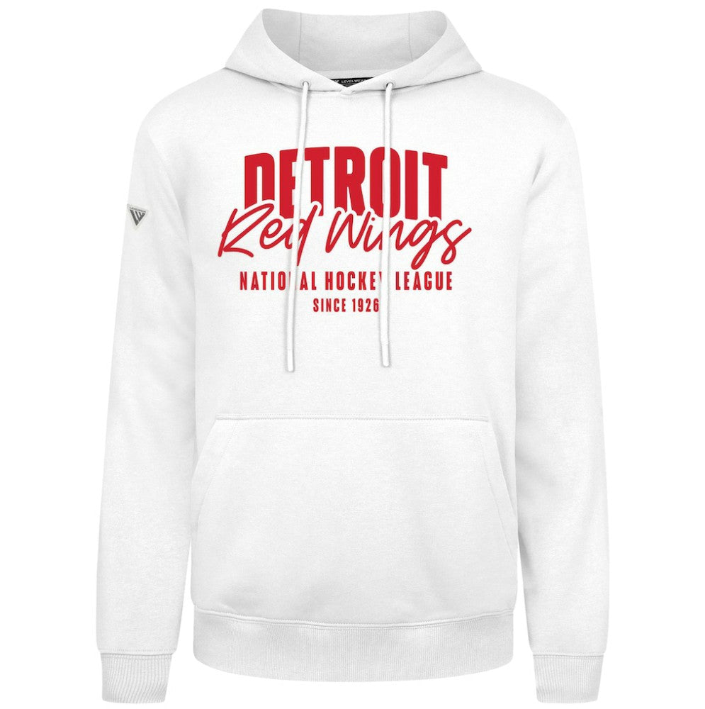 NHL White Detroit Red Wings Levelwear Podium Response Pullover Hoodie