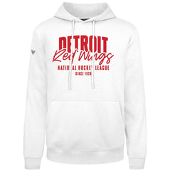 NHL White Detroit Red Wings Levelwear Podium Response Pullover Hoodie