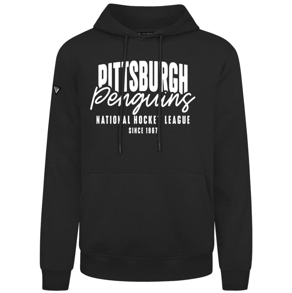 NHL Black Pittsburgh Penguins Levelwear Podium Response Pullover Hoodie