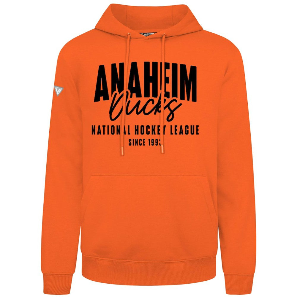 NHL Orange Anaheim Ducks Levelwear Podium Response Pullover Hoodie