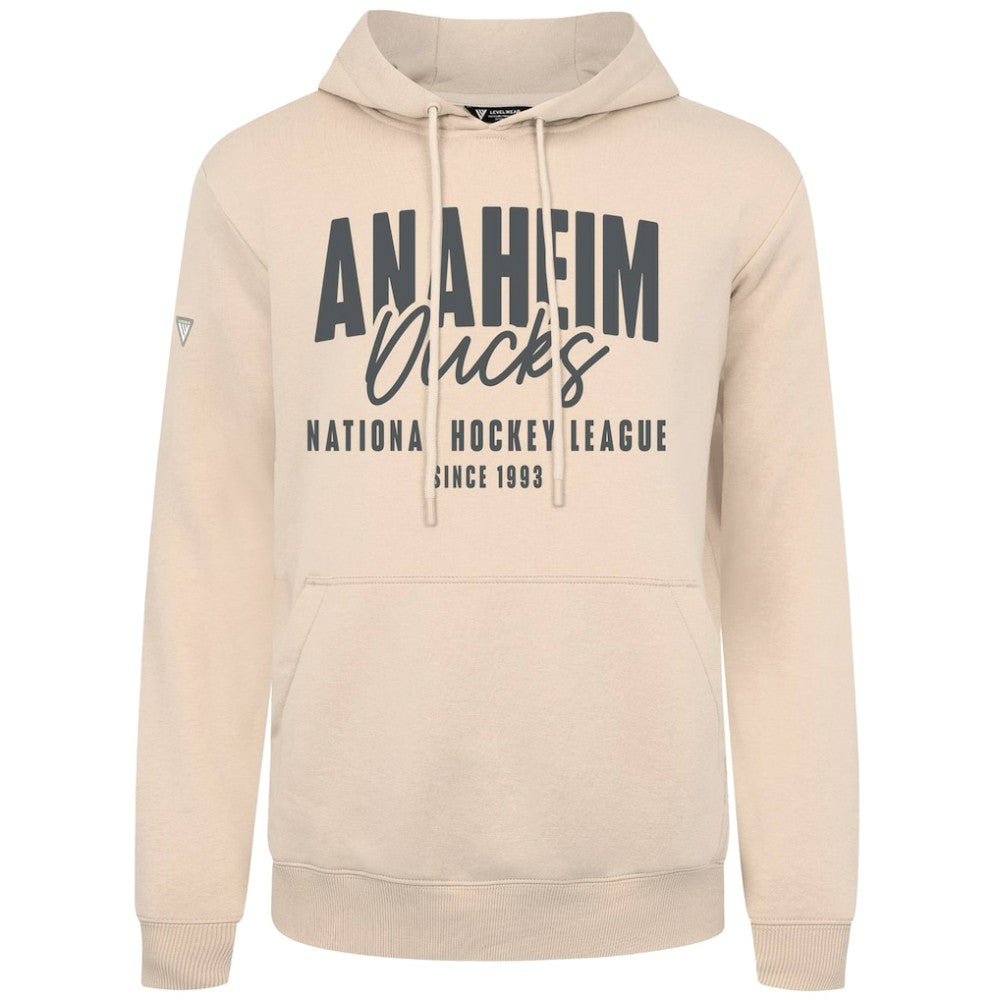 NHL Khaki Anaheim Ducks Levelwear Podium Response Pullover Hoodie