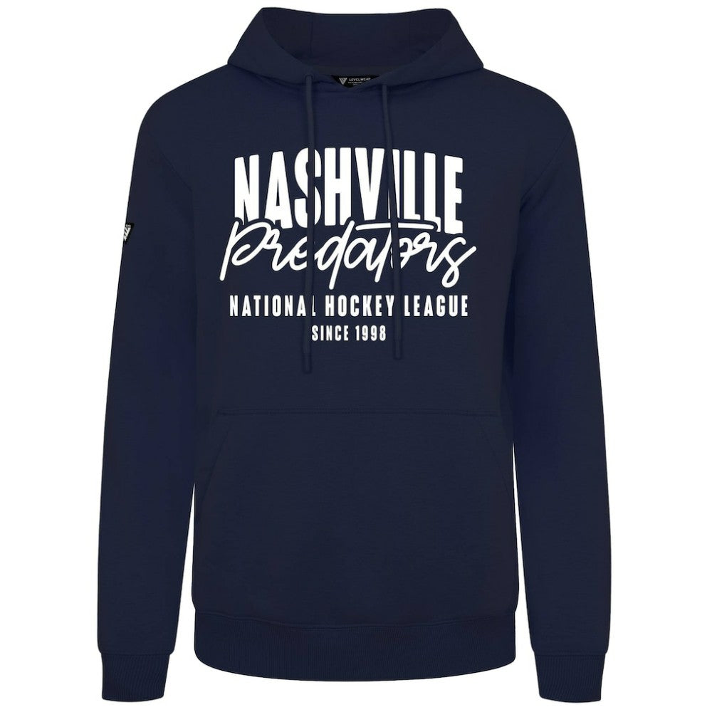 NHL Navy Nashville Predators Levelwear Podium Response Pullover Hoodie